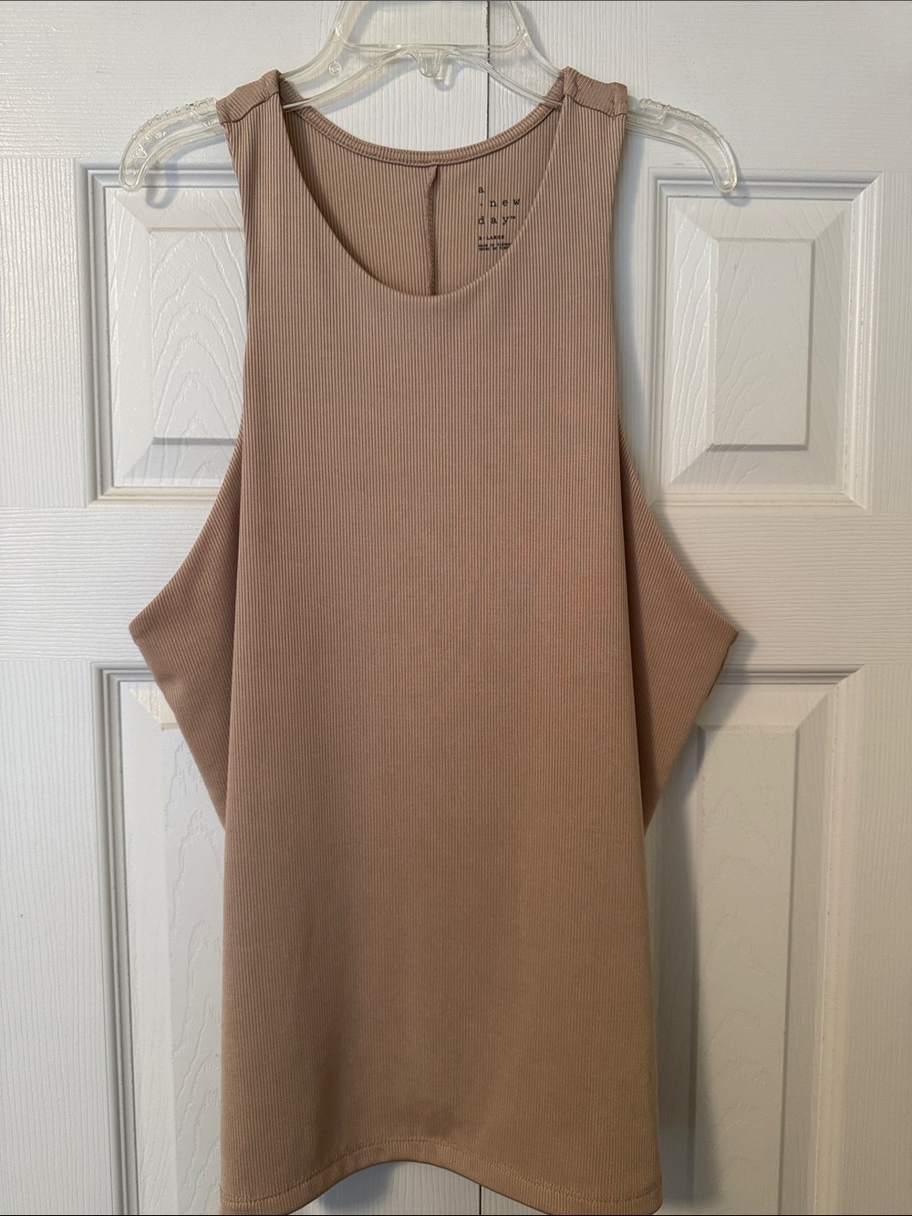 Women's Ribbed Tank Top in Taupe